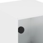 Mesitas de noche con puertas de vidrio 2 uds blanco 35x37x42 cm de , Mesitas de noche - Ref: Foro24-836344, Precio: 61,36 €, ...