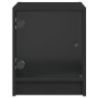 Bedside tables with glass doors 2 pcs black 35x37x42 cm by , Nightstands - Ref: Foro24-836346, Price: 61,36 €, Discount: %