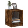 Mesitas noche puertas de vidrio 2 uds roble ahumado 35x37x42 cm de , Mesitas de noche - Ref: Foro24-836352, Precio: 59,54 €, ...