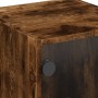 Mesitas noche puertas de vidrio 2 uds roble ahumado 35x37x42 cm de , Mesitas de noche - Ref: Foro24-836352, Precio: 59,54 €, ...