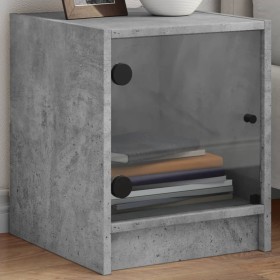 Glass door bedside tables 2 pcs concrete gray 35x37x42 cm by , Nightstands - Ref: Foro24-836350, Price: 59,54 €, Discount: %