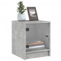 Glass door bedside tables 2 pcs concrete gray 35x37x42 cm by , Nightstands - Ref: Foro24-836350, Price: 60,99 €, Discount: %