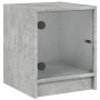 Glass door bedside tables 2 pcs concrete gray 35x37x42 cm by , Nightstands - Ref: Foro24-836350, Price: 60,99 €, Discount: %