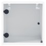 Mesitas de noche con puertas de vidrio 2 uds blanco 35x37x35 cm de , Mesitas de noche - Ref: Foro24-836463, Precio: 57,64 €, ...