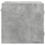 Bedside table with concrete gray glass door 35x37x35 cm by , Nightstands - Ref: Foro24-836468, Price: 38,50 €, Discount: %