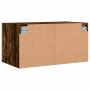 Wandschrank mit Glastüren aus geräucherter Eiche, 68,5 x 37 x 35 cm von , Schließfächer und Lagerschränke - Ref: Foro24-83650...