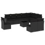 11-teiliges Gartensofa-Set und schwarze synthetische Rattankissen von , Modulare Sofas für den Außenbereich - Ref: Foro24-325...