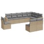 Gartensofa-Set mit beigen Kissen, 10-teilig, synthetisches Rattan von , Modulare Sofas für den Außenbereich - Ref: Foro24-325...