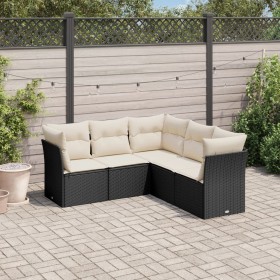 5-teiliges Gartenmöbel-Set und schwarze synthetische Rattankissen von , Gartensets - Ref: Foro24-3249455, Preis: 318,99 €, Ra...