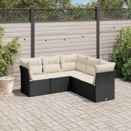 5-teiliges Gartenmöbel-Set und schwarze synthetische Rattankissen von , Gartensets - Ref: Foro24-3249455, Preis: 329,63 €, Ra...