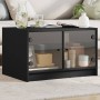 Coffee table with black glass doors 68x50x42 cm by , Coffee table - Ref: Foro24-836365, Price: 68,06 €, Discount: %