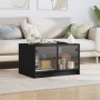 Coffee table with black glass doors 68x50x42 cm by , Coffee table - Ref: Foro24-836365, Price: 68,06 €, Discount: %