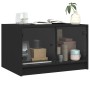 Coffee table with black glass doors 68x50x42 cm by , Coffee table - Ref: Foro24-836365, Price: 68,06 €, Discount: %