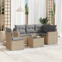 Garden sofa set with 6-piece synthetic rattan beige cushions by , Garden sets - Ref: Foro24-3218969, Price: 418,99 €, Discoun...