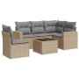 Garden sofa set with 6-piece synthetic rattan beige cushions by , Garden sets - Ref: Foro24-3218969, Price: 418,99 €, Discoun...