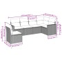 6-piece garden sofa set and black synthetic rattan cushions by , Modular outdoor sofas - Ref: Foro24-3251362, Price: 449,70 €...