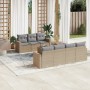 Garden sofa set with beige cushions 8 pcs PE rattan by , Modular outdoor sofas - Ref: Foro24-3251066, Price: 667,75 €, Discou...