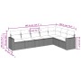 7-teilige Gartensofagarnitur mit grauen PE-Rattankissen von , Gartensets - Ref: Foro24-3219040, Preis: 466,58 €, Rabatt: %