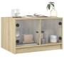 Center table with Sonoma oak glass doors 68x50x42 cm by , Coffee table - Ref: Foro24-836366, Price: 66,14 €, Discount: %