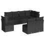 Set aus 8-teiligen Gartensofas und Kissen Kunstrattan schwarz von , Gartensets - Ref: Foro24-3217755, Preis: 473,62 €, Rabatt: %