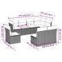 Set aus 8-teiligen Gartensofas und Kissen Kunstrattan schwarz von , Gartensets - Ref: Foro24-3217755, Preis: 473,62 €, Rabatt: %