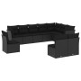 Set de sofás de jardín 10 pzas cojines ratán sintético negro de , Conjuntos de jardín - Ref: Foro24-3217795, Precio: 592,26 €...