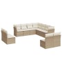 11-teiliges Gartensofa-Set mit beigen synthetischen Rattankissen von , Gartensets - Ref: Foro24-3217818, Preis: 831,00 €, Rab...