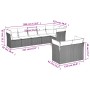 Set aus 8-teiligen Gartensofas und Kissen Kunstrattan schwarz von , Gartensets - Ref: Foro24-3249744, Preis: 572,56 €, Rabatt: %