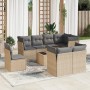 Set mit 9 Gartensofas mit beigen Kissen aus synthetischem Rattan von , Gartensets - Ref: Foro24-3249778, Preis: 616,43 €, Rab...