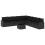 Set Gartensofas 10 Stück Kissen synthetisches Rattan schwarz von , Modulare Sofas für den Außenbereich - Ref: Foro24-3251432,...