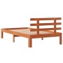 Estructura cama con cabecero madera pino marrón cera 100x200 cm de , Camas y somieres - Ref: Foro24-844272, Precio: 76,25 €, ...