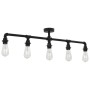 Schwarze Deckenleuchte mit 5 E27 Glühbirnen von vidaXL, Lampen - Ref: Foro24-281629, Preis: 59,92 €, Rabatt: %