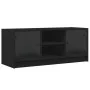 TV-Möbel mit schwarzen Glastüren 102x37x42 cm von , TV-Möbel - Ref: Foro24-836372, Preis: 65,32 €, Rabatt: %