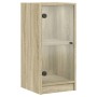 Auxiliary cabinet with Sonoma oak glass doors 35x37x75.5 cm by , Sideboards - Ref: Foro24-836401, Price: 48,69 €, Discount: %