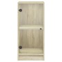 Auxiliary cabinet with Sonoma oak glass doors 35x37x75.5 cm by , Sideboards - Ref: Foro24-836401, Price: 48,69 €, Discount: %