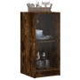 Armario auxiliar puertas de vidrio roble ahumado 35x37x75,5 cm de , Aparadores - Ref: Foro24-836403, Precio: 50,09 €, Descuen...