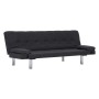 Sofá cama con dos almohadas de poliéster gris oscuro de vidaXL, Sofás - Ref: Foro24-282184, Precio: 179,08 €, Descuento: %