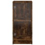 Armario auxiliar puertas de vidrio roble ahumado 35x37x75,5 cm de , Aparadores - Ref: Foro24-836403, Precio: 50,09 €, Descuen...