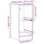 Armario auxiliar puertas de vidrio roble ahumado 35x37x75,5 cm de , Aparadores - Ref: Foro24-836403, Precio: 50,09 €, Descuen...