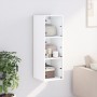 Wall-mounted cabinet with white glass doors 35x37x100 cm by , Lockers and storage cabinets - Ref: Foro24-836483, Price: 70,18...