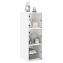 Wall-mounted cabinet with white glass doors 35x37x100 cm by , Lockers and storage cabinets - Ref: Foro24-836483, Price: 70,18...