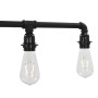 Schwarze Deckenleuchte mit 5 E27 Glühbirnen von vidaXL, Lampen - Ref: Foro24-281629, Preis: 59,92 €, Rabatt: %