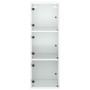 Wall-mounted cabinet with white glass doors 35x37x100 cm by , Lockers and storage cabinets - Ref: Foro24-836483, Price: 70,18...