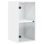 Wall-mounted cabinet with white glass doors 35x37x68.5 cm by , Lockers and storage cabinets - Ref: Foro24-836476, Price: 47,5...