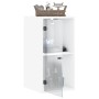 Wall-mounted cabinet with white glass doors 35x37x68.5 cm by , Lockers and storage cabinets - Ref: Foro24-836476, Price: 47,5...