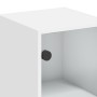 Wall-mounted cabinet with white glass doors 35x37x68.5 cm by , Lockers and storage cabinets - Ref: Foro24-836476, Price: 47,5...