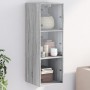 Mueble de pared puertas de vidrio gris Sonoma 35x37x100 cm de , Taquillas y armarios de almacenamiento - Ref: Foro24-836488, ...