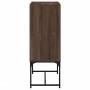 Auxiliary cabinet with brown oak glass doors 69x37x100 cm by , Sideboards - Ref: Foro24-836552, Price: 72,76 €, Discount: %