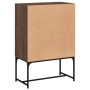 Armario auxiliar puertas de vidrio marrón roble 69x37x100 cm de , Aparadores - Ref: Foro24-836552, Precio: 72,99 €, Descuento: %