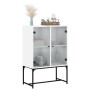 Armario auxiliar con puertas de vidrio blanco 69x37x100 cm de , Aparadores - Ref: Foro24-836546, Precio: 73,99 €, Descuento: %